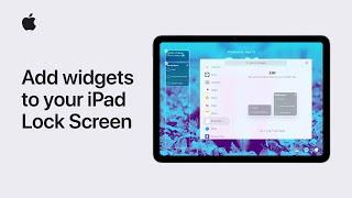 How to add widgets to your iPad Lock Screen | Apple Support