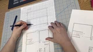 Manual Drafting: Sketch a 2-Story Architectural Section