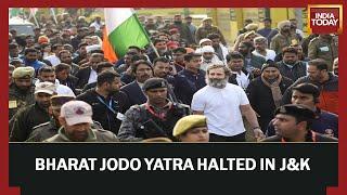 Congress Stops Bharat Jodo Yatra In J&K Due To Security Lapse, Rahul Gandhi Ferried Out In Car