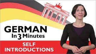 Learn German - German in Three Minutes - How to Introduce Yourself in German