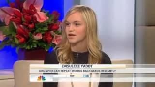 Backwards talking girl Alyssa on the Today Show 2/1/12