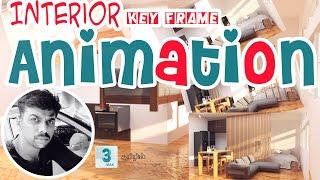 3ds max Tutorial in tamil - How to create interior key frame animation தமிழ்