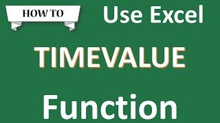 How to use TimeValue Function in Excel in Urdu | Excel Functions