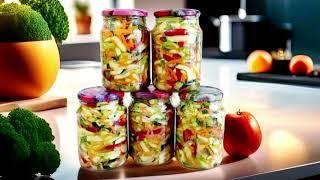  AWESOME PRESERVED ZUCCHINI SALAD‼️  So tasty, it's always not enough 