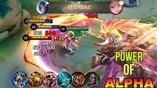 ALPHA BEST BUILD AND COMBOS ! ALPHA BEST LIFESTEAL BUILD ! mobile legends alpha