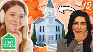 building a gilmore girls inspired TOWN HALL in the sims 4 | Tiny Town Black & White #12