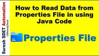 How to Read Data from Properties File in using Java Code