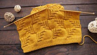Теневой узор для свитера спицами  Knitted sweater pattern