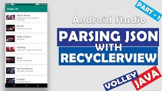 Parse JSON & Display in RecyclerView Using Volley | Part 1/3 | Android App Development Tutorial