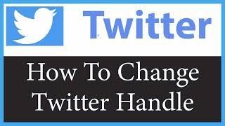 How To Change Twitter Handle | PC | 