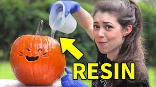 Can Resin Preserve a Pumpkin Carving?