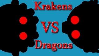 Mope.io all animal epic fight || Krakens vs Dragons || New update