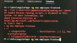Angular ERROR: ng.ps1 cannot be loaded because running scripts is disabled on this system (fix)
