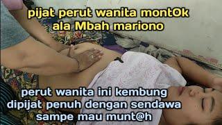 pijat perut wanita cantik