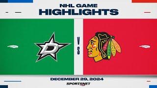 NHL Highlights | Stars vs. Blackhawks - December 29, 2024