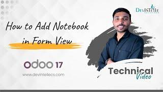 How to Add Notebook in Form View in odoo | Odoo Technical