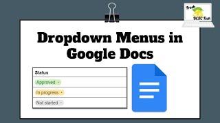 Dropdown Menus in Google Docs - NEW