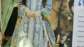 Binilyas chikankari* Rangrsiya lawn * Alkaram studio*  original summer Eid collection 2025