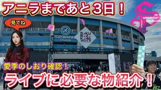 【櫻坂46】アニラ行く方必見！！愛季ママとライブに必要な物の確認しよー！！