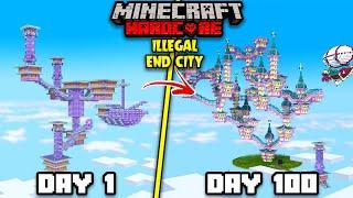 I Survived 100 Days On ILLEGAL End City in Minecraft Hardcore