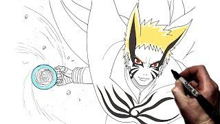 How To Draw Baryon Naruto Rasengan | Step By Step | Boruto