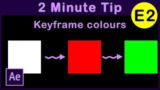 After Effects Tutorial | Keyframe color change in After Effects