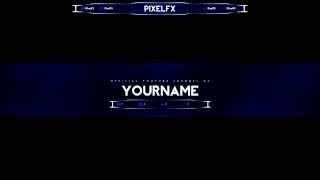 YouTube Channel Art Template By PixelFX