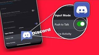 Turn on/Turn off Push to talk on discord on mobile