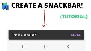Snackbar WITH Custom Text in Android Studio (Tutorial)