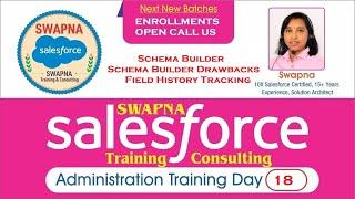 18.Salesforce Admin Schema Builder Schema Builder Drawbacks Field History Tracking Swapna Salesforce