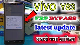 Vivo y83 frp bypass kaise kare || vivo y83 frp bypass new trick || vivo y83 frp bypass latest update