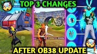 Top 3 Changes After Ob38 Update  Free Fire Ob38 Update | Free Fire New Update #shorts #freefire