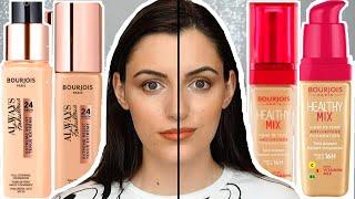 BOURJOIS ALWAYS FABULOUS VS HEALTHY MIX FOUNDATION: review, wear test, side by side comparison