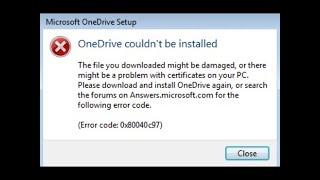 Fix : OneDrive Error Code 0x80040c97 On Windows 10