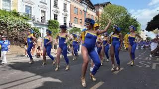 Notting Hill Carnival, London, UK, 26th August 2024, Samba Dancers in Blue - Slow-motion 1