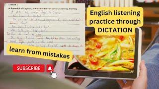 English Listening and Speaking through Dictation - basic level | Lesson 1: Aiko's story