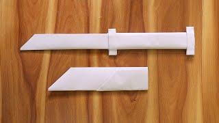 DIY - How to Make a Dagger with a Scabbard from A4 Paper