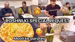 ROSHNI KI FAVORITE FARMAISH ‍| MAMA NE BANAI MOOLI KE PARATEY|| ROSHNI KI SPECIAL BIRYANI 