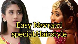 New Easy Navratri special Hairstyle for long hair|Open Hairstyle for navratri| Navratri special