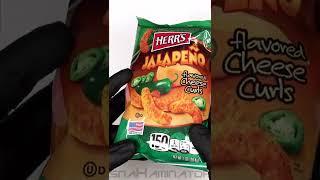 Herr's Jalapeño Poppers Flavoured Cheese Curls (85.1g) ️ #shorts