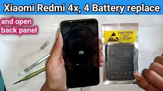 Xiaomi redmi 4x, redmi 4 Battery replace // And open back panel