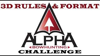 3D Rules and Format For the Alpha Challenge