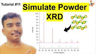 Simulate (generate) powder XRD data with VESTA #Tutorial 11