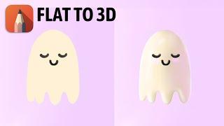 Flat to 3D In Autodesk Sketchbook | Tutorial