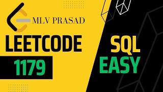 MLV Prasad - LeetCode SQL [ EASY ] | 1179 | "Reformat Department Table" |