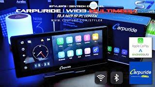 Carpuride W103 10.3" Widescreen for Wireless Android Auto, Carplay and CarTube | Unboxing & Hands-on