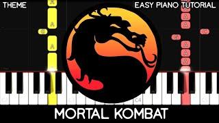 Mortal Kombat Theme (Easy Piano Tutorial)