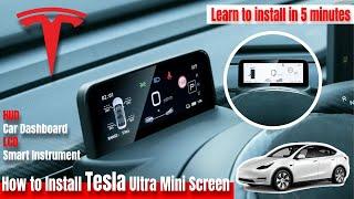 How to install the Tesla Model 3/Y Ultra Mini Screen Display in 3 minutes