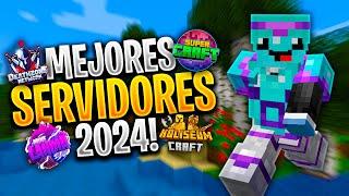  TOP 7 MEJORES SERVIDORES de Minecraft Hispano 2024  No Premium y Premium (JAVA, BEDROCK y PE) 