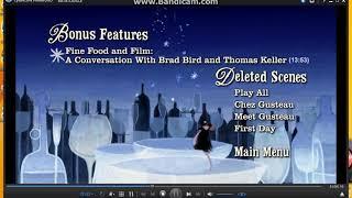 Ratatouille DVD Bonus Features Menu